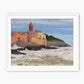 Post Impressionist Coastal Village - Sage and Rose Prints