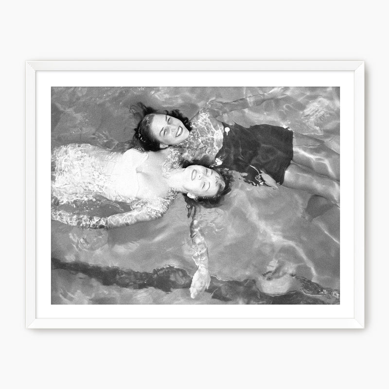 Women Swimming Vintage Photot No2 - Sage and Rose Prints