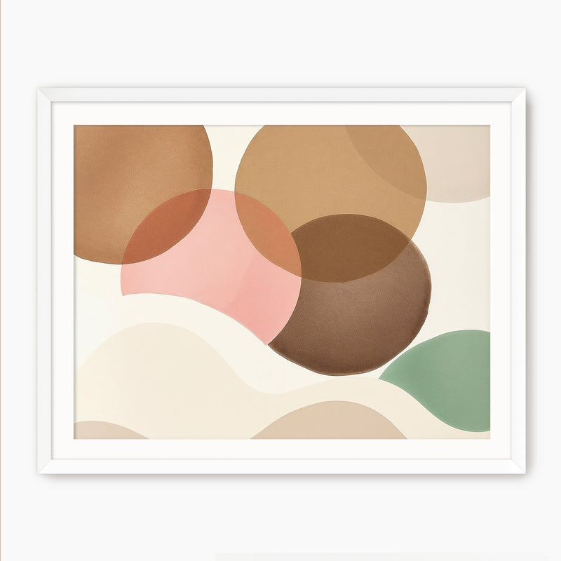 Sandstone and Pink Modern Art - Sage and Rose Prints