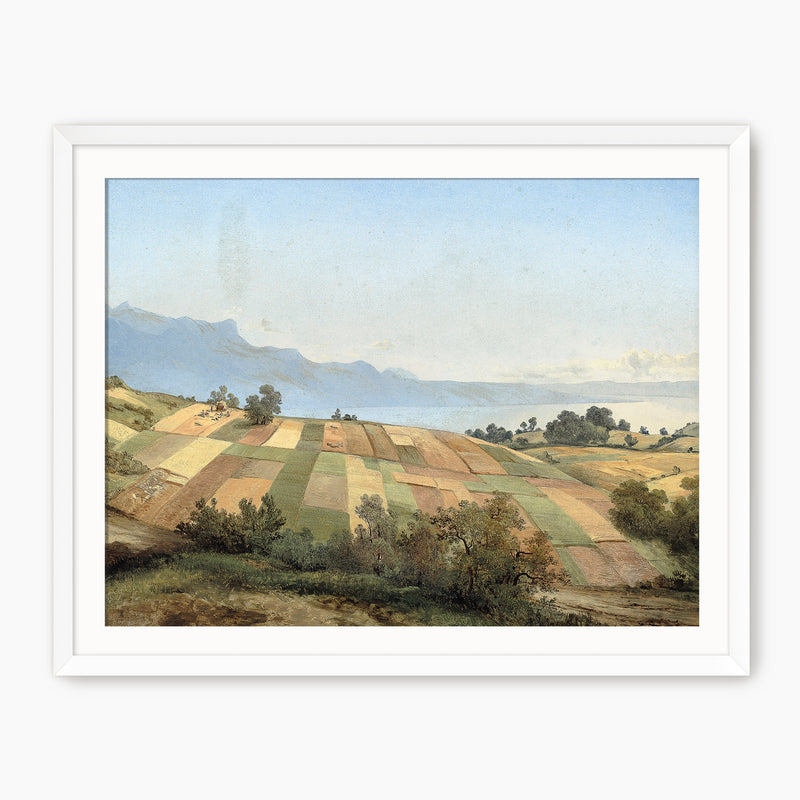 Vintage Farm Landscape - Sage and Rose Prints