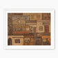 Terracotta Geometric Urban Landscape - Sage and Rose Prints