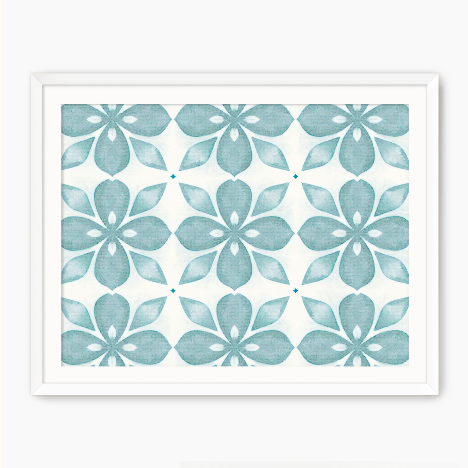 Eucalyptus Blue Tile Pattern - Sage and Rose Prints