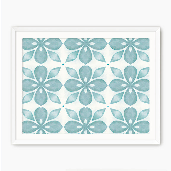 Eucalyptus Blue Tile Pattern - Sage and Rose Prints