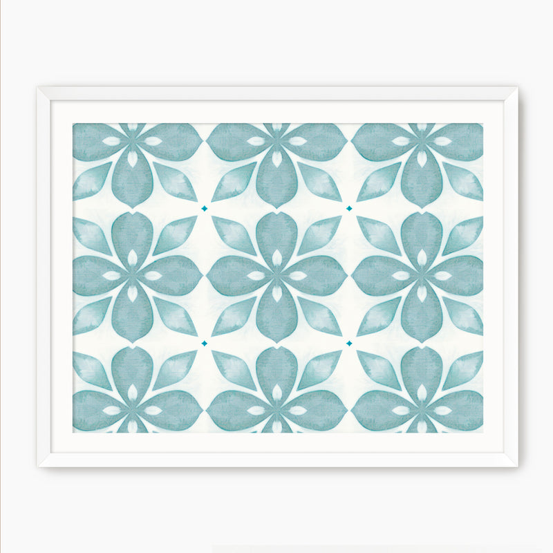 Eucalyptus Blue Tile Pattern - Sage and Rose Prints