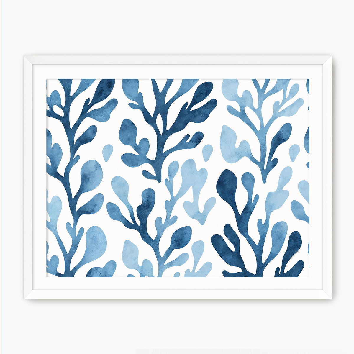 Coastal Blue Seaweed Motif - Sage and Rose Prints