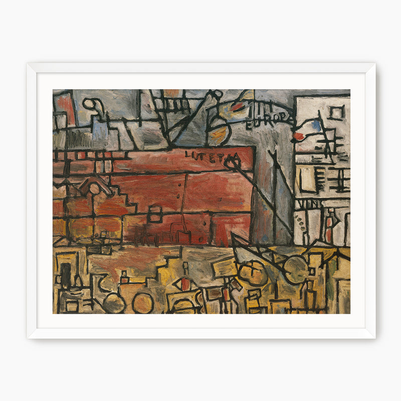 Abstract Geometric City Print - Sage and Rose Prints