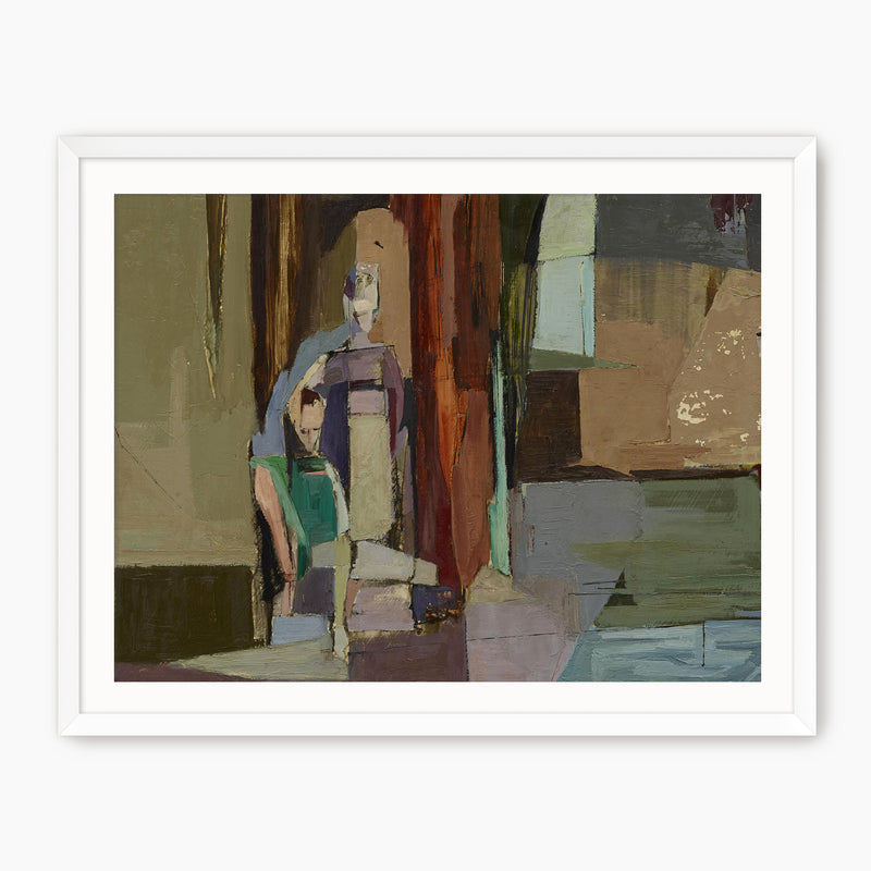 Moody Cubist Portrait - Sage and Rose Prints