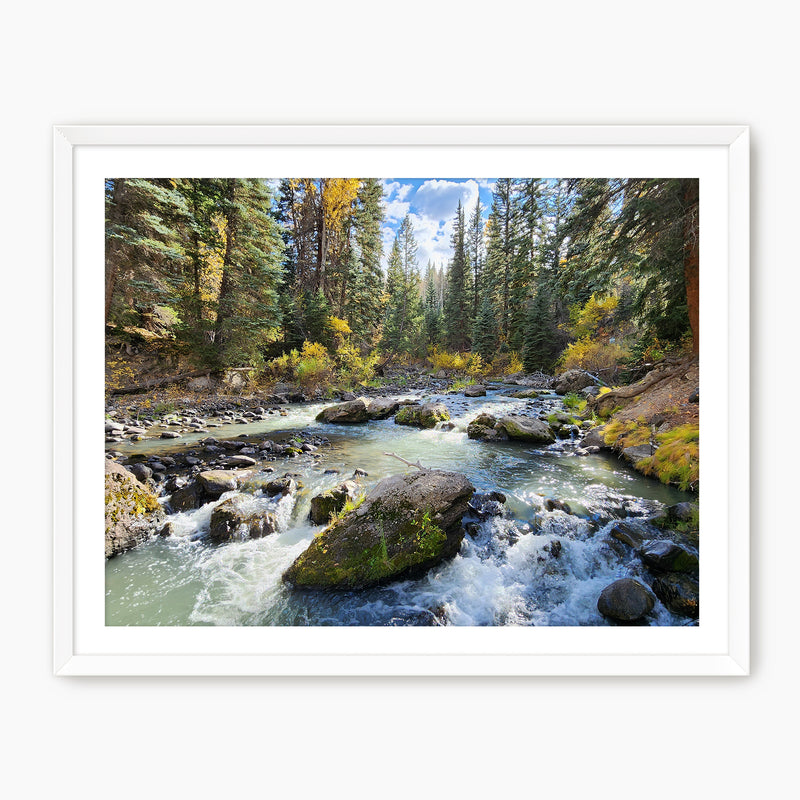 Vibrant Mountain River Photography - Sage and Rose Prints