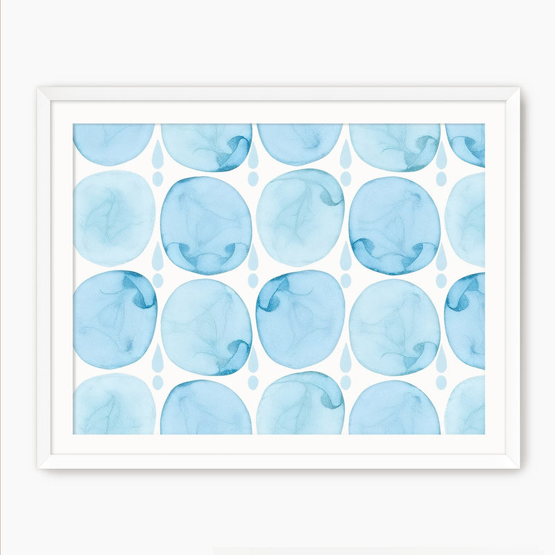 Organic Light Blue Print - Sage and Rose Prints
