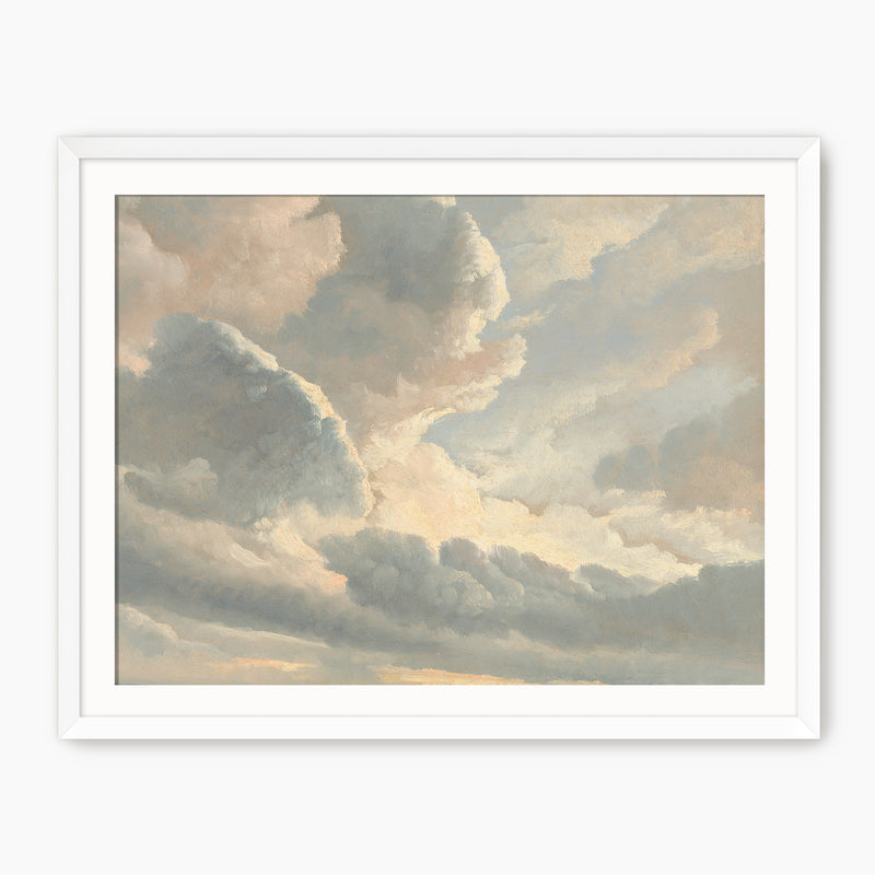 Muted Pink and Grey Clouds - Sage and Rose Prints
