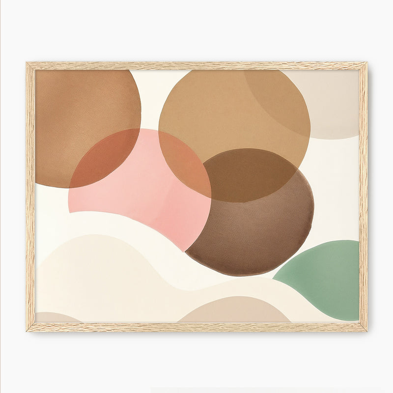 Sandstone and Pink Modern Art - Sage and Rose Prints