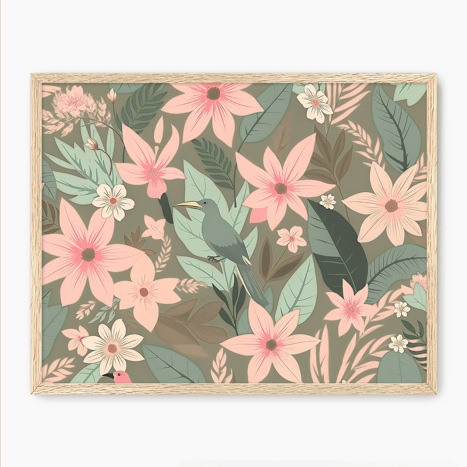 Birdsong Botanical Print - Sage and Rose Prints