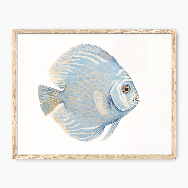 Light Blue Tropical Fish Print - Sage and Rose Prints