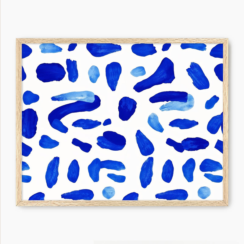 Royal Blue Abstract Pattern - Sage and Rose Prints