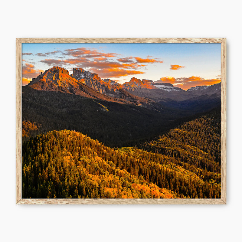 Vibrant Orange Mountain Photography - Sage and Rose Prints