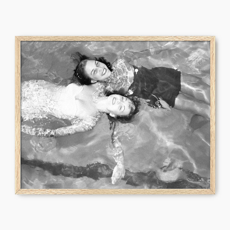 Women Swimming Vintage Photot No2 - Sage and Rose Prints