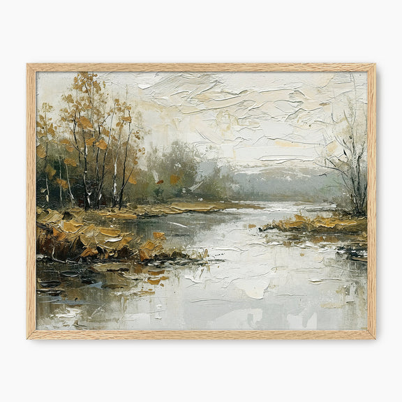 43 Moody Impressionist Marsh Painting Print - Sage and Rose Prints