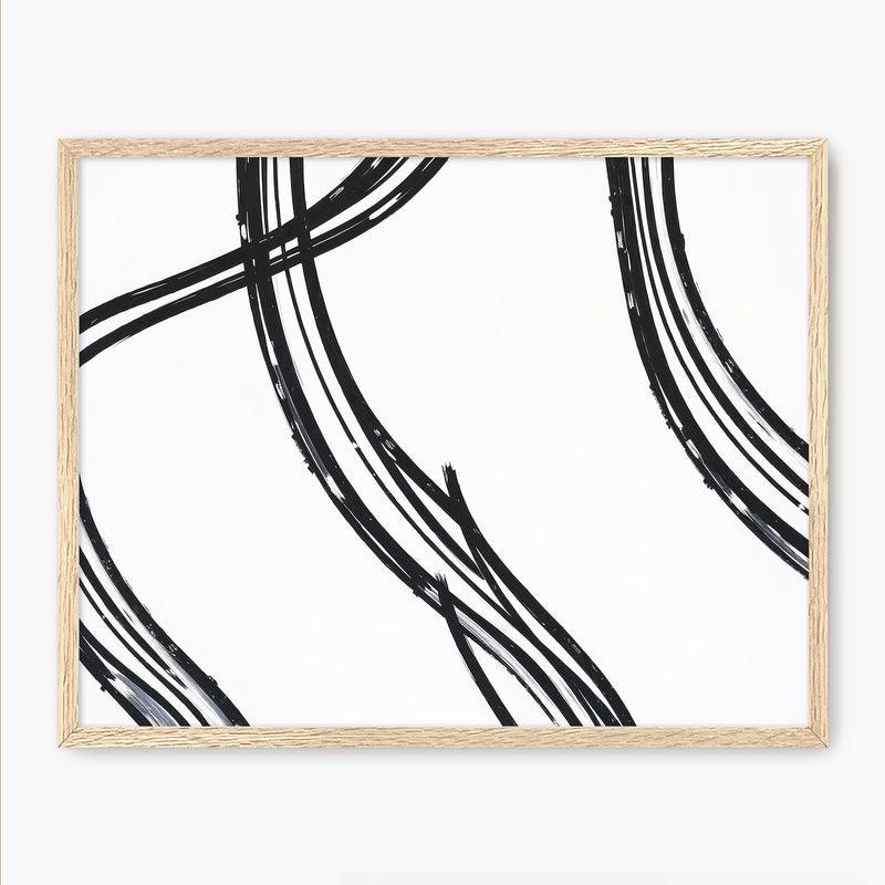 Black and White Abstract Print - Sage and Rose Prints