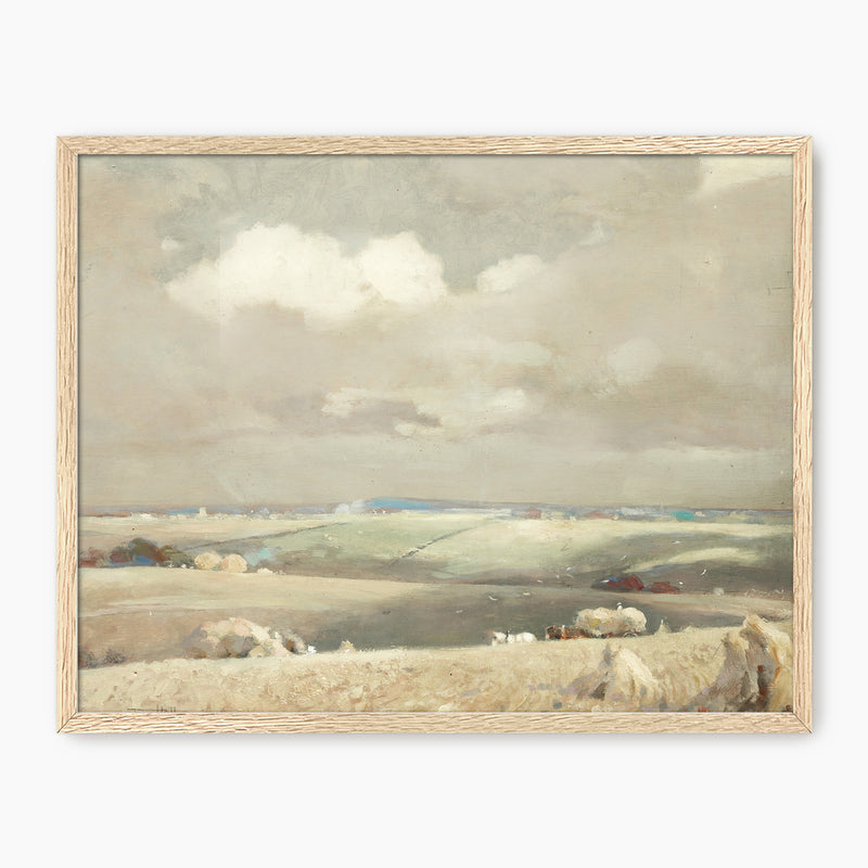 Clouds and Rolling Fields - Sage and Rose Prints
