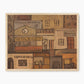 Terracotta Geometric Urban Landscape - Sage and Rose Prints