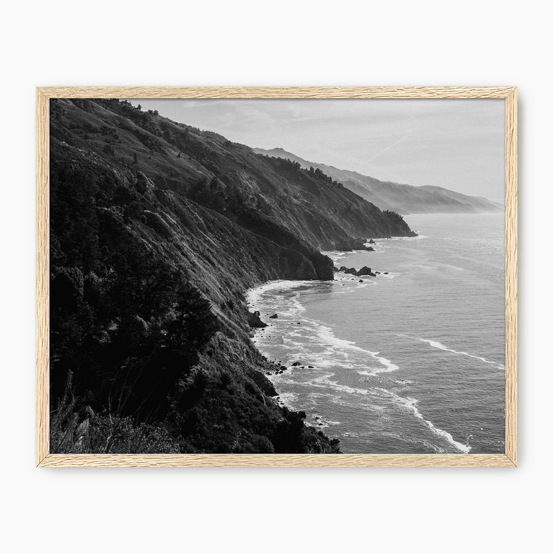 Big Sur Black and White Photo - Sage and Rose Prints