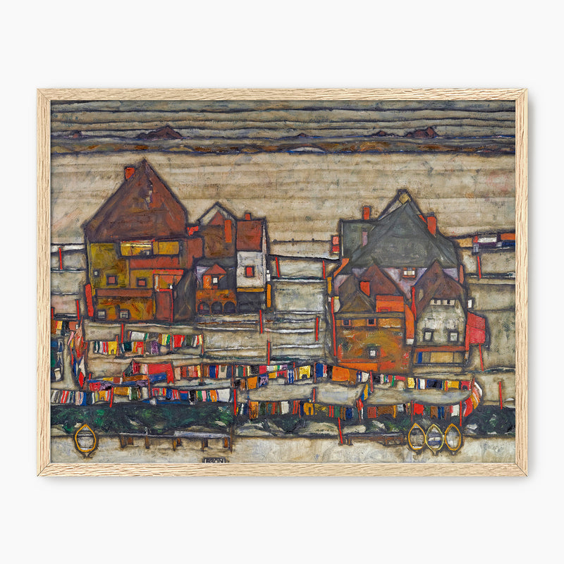 Geometric Grid Urban Landscape - Sage and Rose Prints
