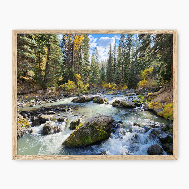 Vibrant Mountain River Photography - Sage and Rose Prints