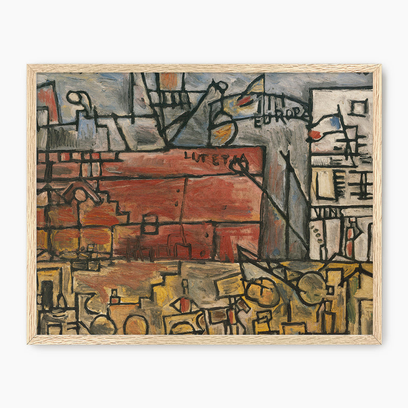 Abstract Geometric City Print - Sage and Rose Prints
