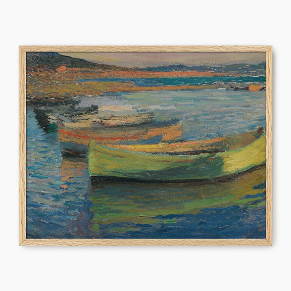 Impressionist Row Boats - Sage and Rose Prints