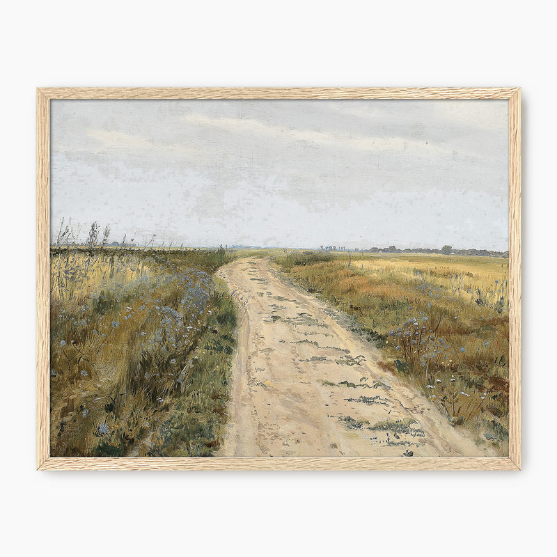Impressionist Country Road - Sage and Rose Prints