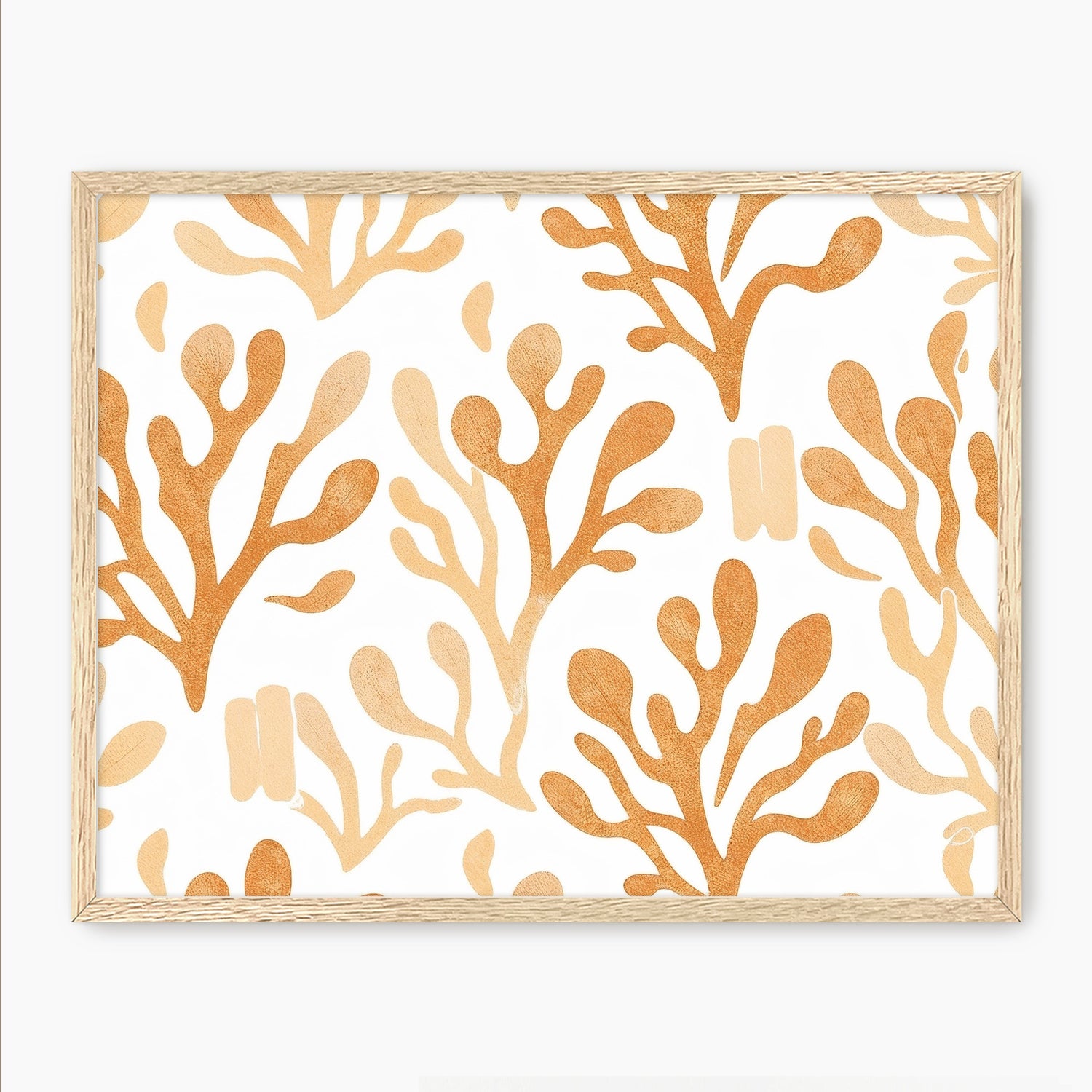 Burnt Orange Seaweed Motif - Sage and Rose Prints