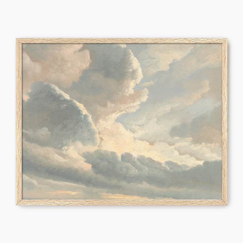 Muted Pink and Grey Clouds - Sage and Rose Prints