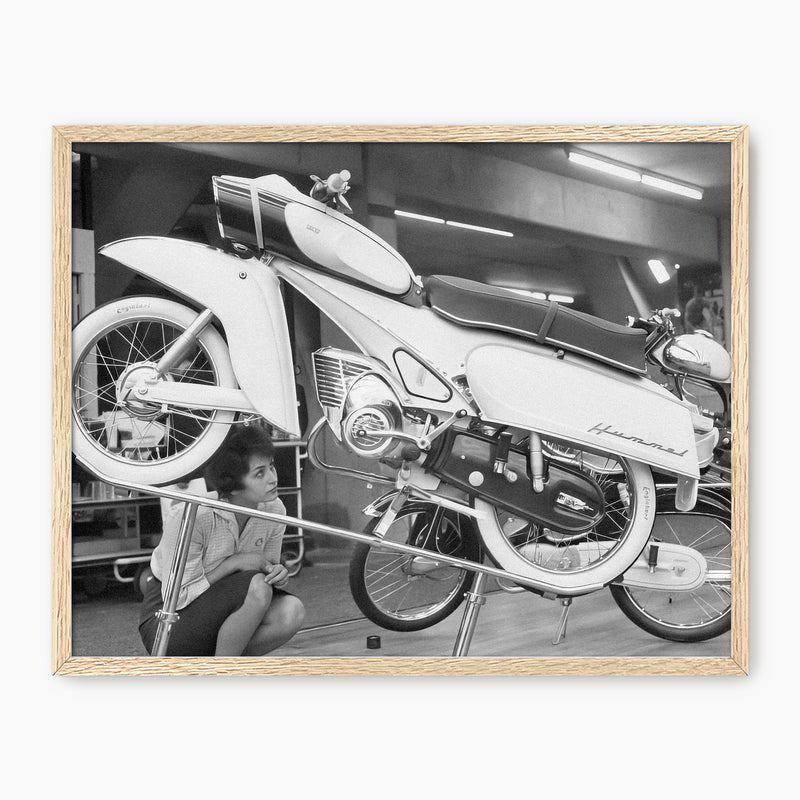 Classic Motorcycle Monochrome Photo - Sage and Rose Prints