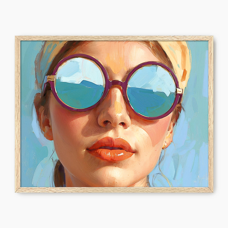 Retro Sunglasses Oil Painting Print - Sage and Rose Prints