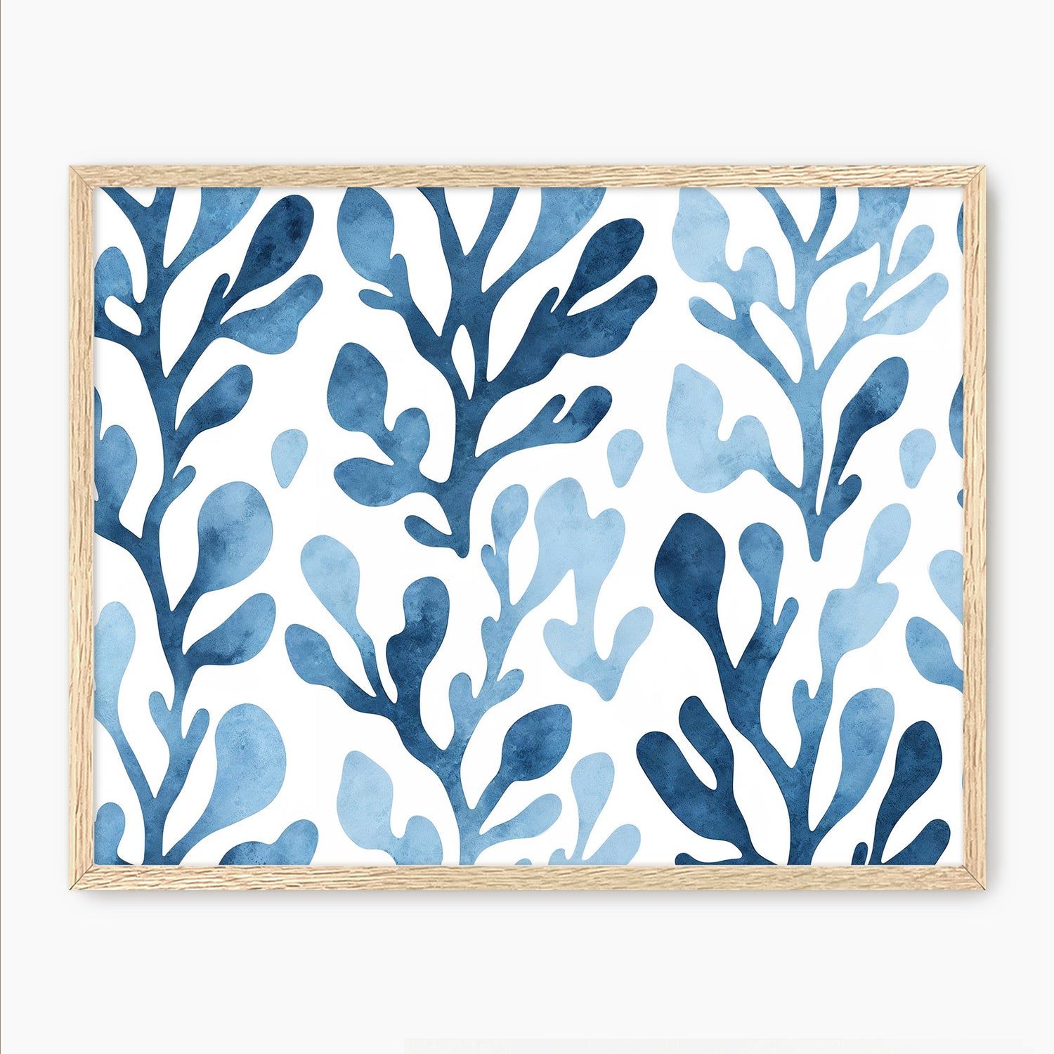 Coastal Blue Seaweed Motif - Sage and Rose Prints