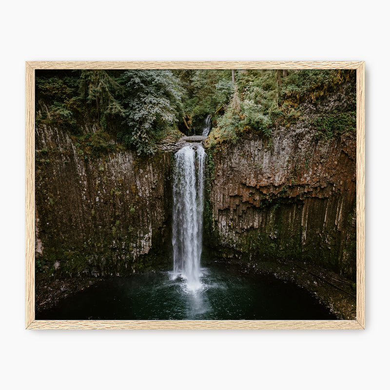Abiqua Falls Moody Nature Photo - Sage and Rose Prints