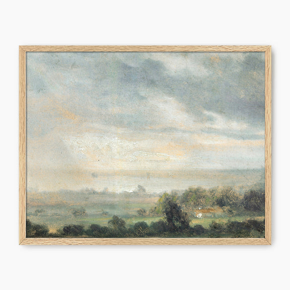 Vintage Old Masters Sky Painting - Sage and Rose Prints