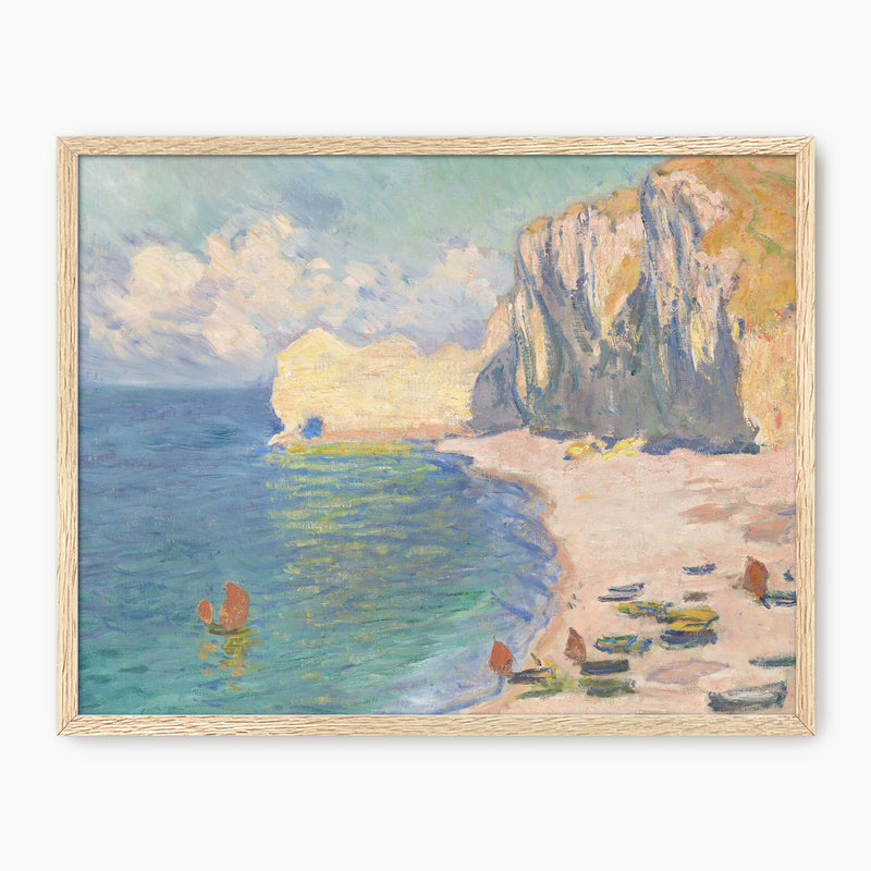 Impressionist Coastline and Cliffs - Sage and Rose Prints