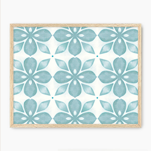 Eucalyptus Blue Tile Pattern - Sage and Rose Prints