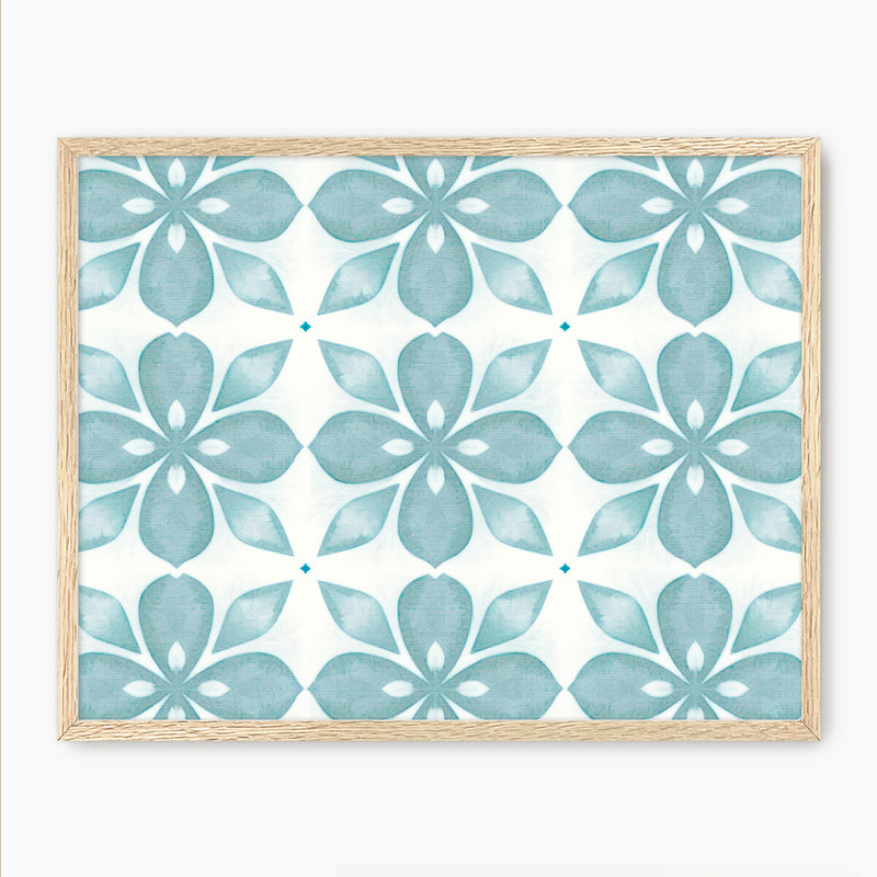 Eucalyptus Blue Tile Pattern - Sage and Rose Prints