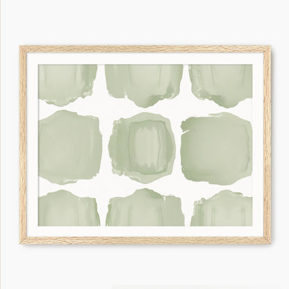 Misty Sage Pattern Art - Sage and Rose Prints
