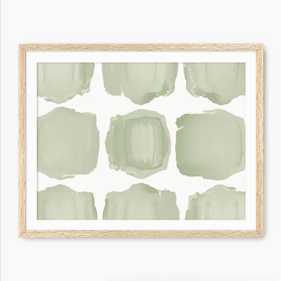 Misty Sage Pattern Art - Sage and Rose Prints