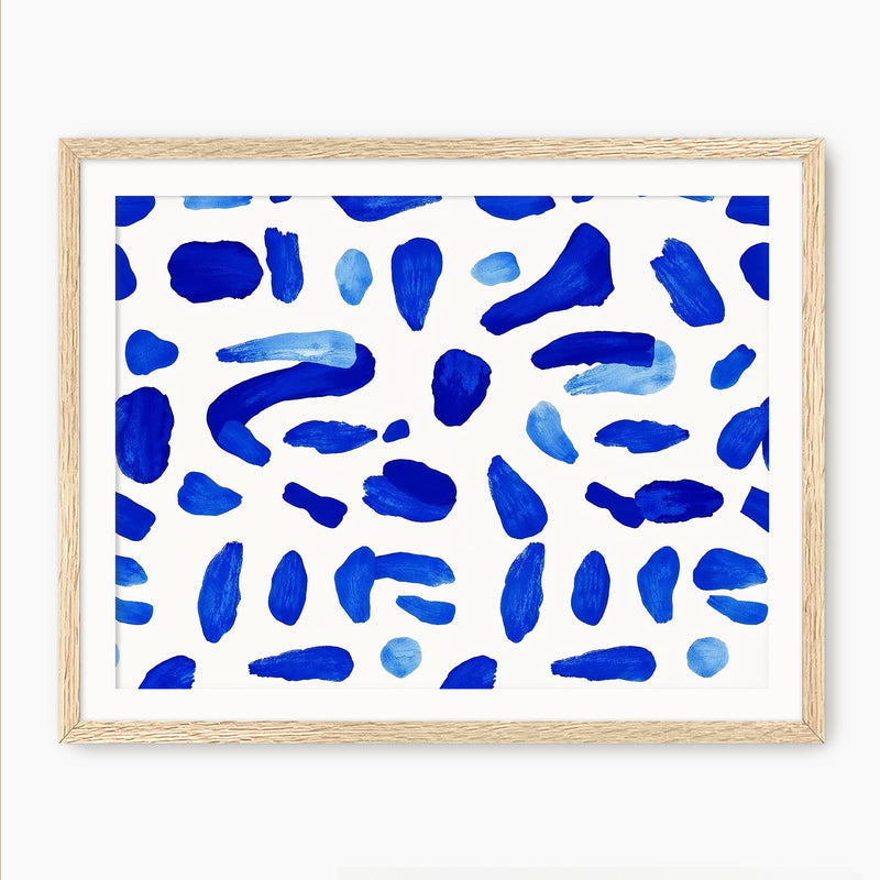 Royal Blue Abstract Pattern - Sage and Rose Prints