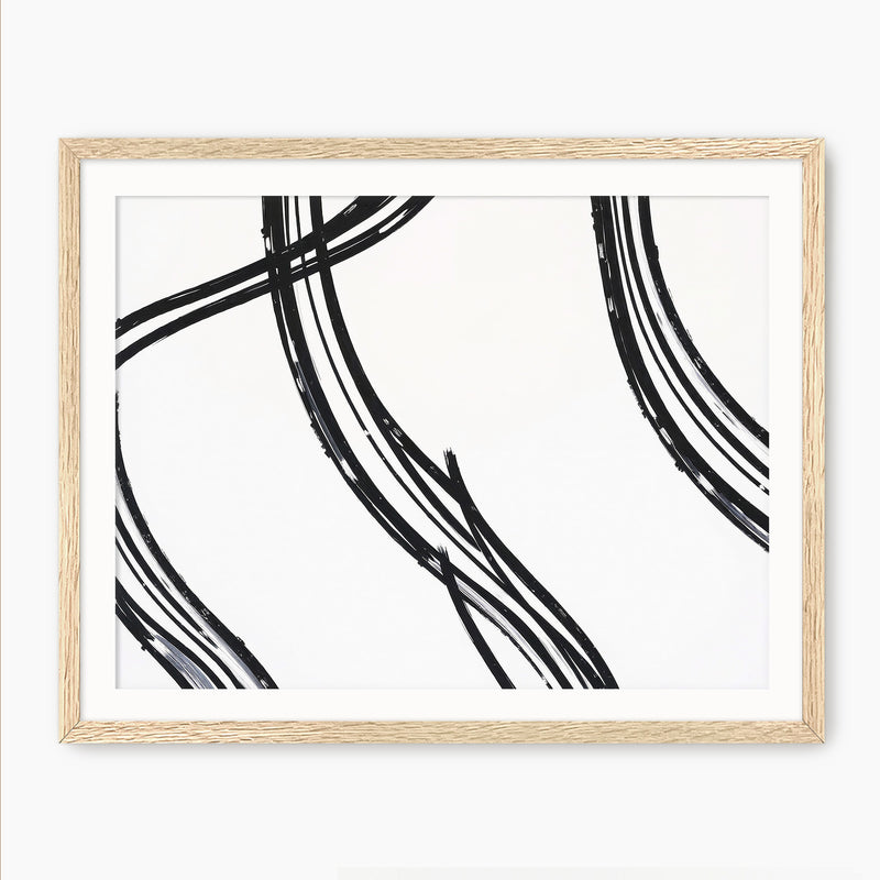 Black and White Abstract Print - Sage and Rose Prints