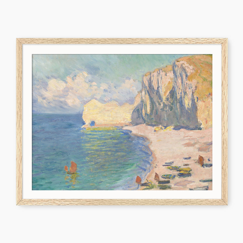 Impressionist Coastline and Cliffs - Sage and Rose Prints