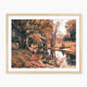 Peder Monsted fall painting print, fall artwork with wood frame, fall wall art, fall forest, autumn trees, vintage style, rustic, fall painting, fall wall decor in burnt orange and light beige, Sage & Rose Prints