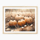 Pumpkin fall print, fall artwork with wood frame, fall wall art, fall oil painting, lfall wall decor in burnt orange and light beige Sage & Rose Prints