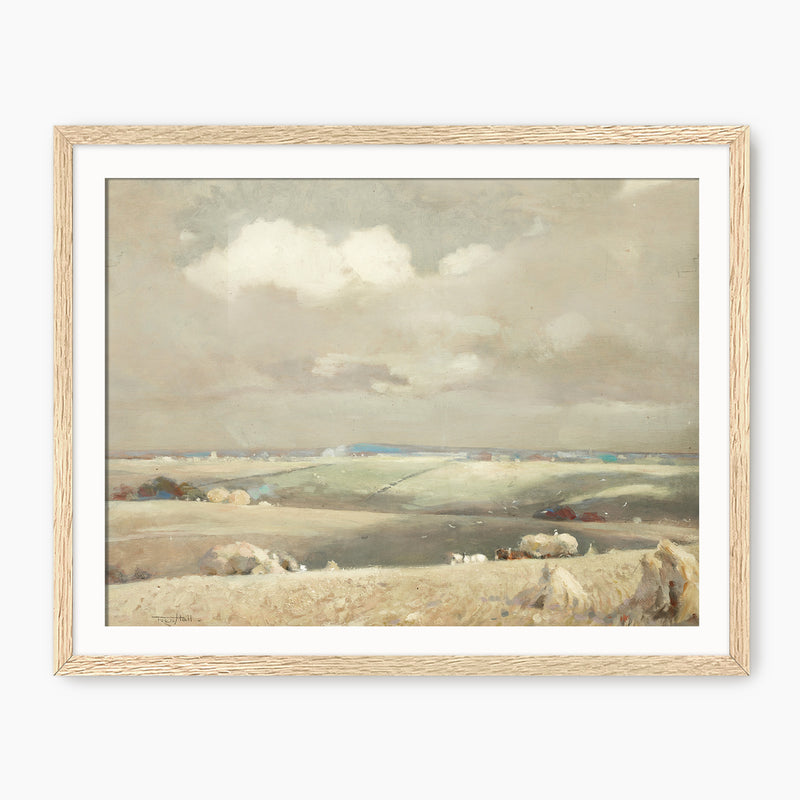 Clouds and Rolling Fields - Sage and Rose Prints