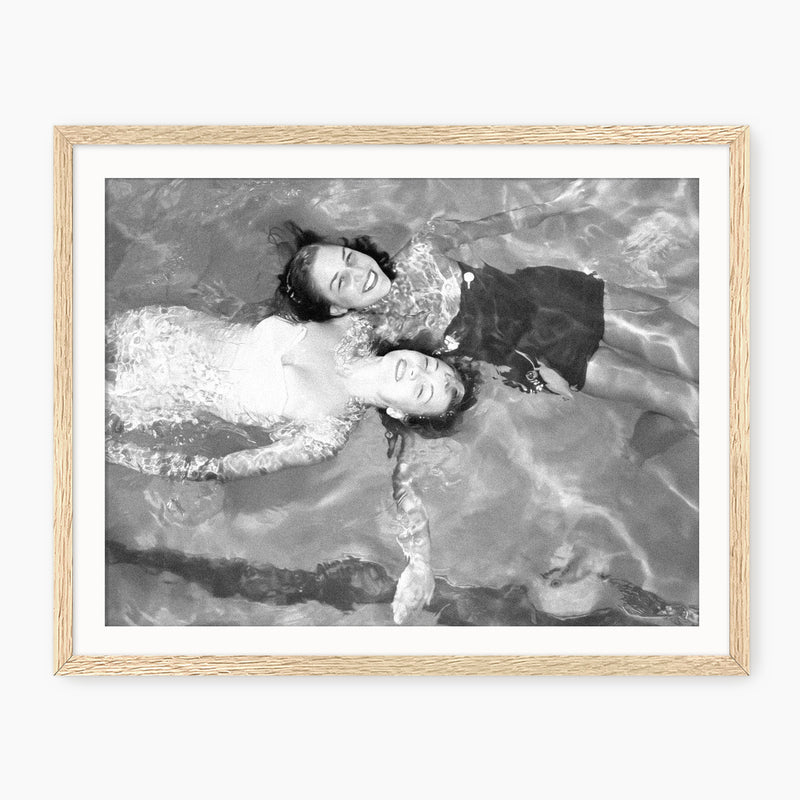 Women Swimming Vintage Photot No2 - Sage and Rose Prints