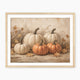 Pumpkin fall print, fall artwork with wood frame, fall wall art, fall wall decor in burnt orange and light beige Sage & Rose Prints